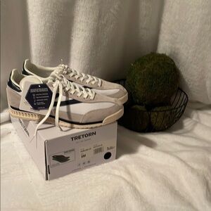 Tretorn White and Navy Sneakers